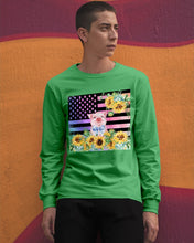 Load image into Gallery viewer, Pig America Flag Sunflower Special Custom Design Unisex Long Sleeve
