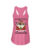 Load image into Gallery viewer, On A Dark Desert Highway Meaningful Gift For Dog Lovers Ladies Flowy Tank
