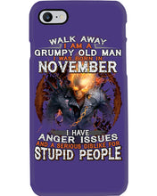 Load image into Gallery viewer, Walk Away I Am A Grumpy Old Man Who Was Born In November Birthday Gift Phone case
