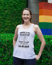 Load image into Gallery viewer, A Spoiled Wife Of An October Grumpy Old Man Birthday Meaningful Gift Ladies Flowy Tank
