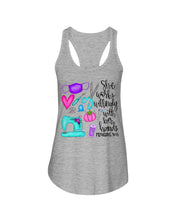 Load image into Gallery viewer, She Works Willingly With Her Hands Proverbs 31 13 Gift For Sewing Lovers Ladies Flowy Tank
