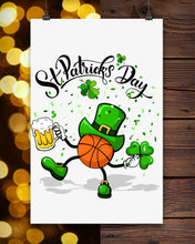 Load image into Gallery viewer, Basketball Saint Patrick's Day Gift For Basketball Lovers Vertical Poster
