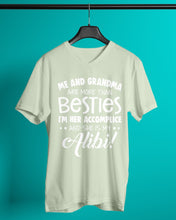 Load image into Gallery viewer, Me And Grandma Are More Than Besties Custom Gift For Family Guys V-Neck
