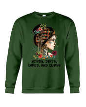 Load image into Gallery viewer, Nerdy Dirty Inked And Curvy Funny Gift For Friends Sweatshirt
