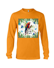 Load image into Gallery viewer, Scarlet Macaw With Butterflies I Am Always With You Gift For Lover Unisex Long Sleeve
