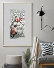 Load image into Gallery viewer, Siamese Cat Red Cardinals Those We Love Vertical Poster
