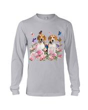 Load image into Gallery viewer, Gift For Dog Lovers Beagle With Peonies Unisex Long Sleeve
