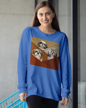 Load image into Gallery viewer, Three Cute Shih Tzu In Bag Gift For Dog Lovers Unisex Long Sleeve
