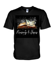 Load image into Gallery viewer, Nursing And Jesus Gift For Family Guys V-Neck
