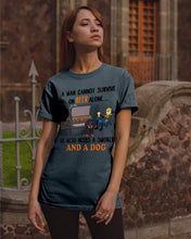 Load image into Gallery viewer, A Man Loves Beer And Dachshund Gift For Dog Lovers Guys Tee
