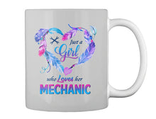 Load image into Gallery viewer, Vintage Funny Just A Girl Who Loves Her Mechanic Mug
