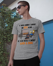 Load image into Gallery viewer, A Man Loves Beer And Dachshund Gift For Dog Lovers Guys Tee
