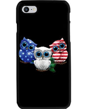 Load image into Gallery viewer, Lovely Phone Case Three Owl With US Flag Gift For Owl Lovers Phone case
