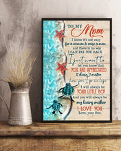 Load image into Gallery viewer, You'll Always Be Your Little Boy With Turtle Gift For Mom Vertical Poster
