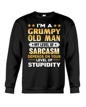 Load image into Gallery viewer, Level Of Grumpy Old Man Level Of Stupidity Family Gift Sweatshirt
