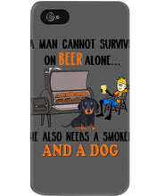 Load image into Gallery viewer, A Man Loves Beer And Dachshund Gift For Dog Lovers Phone case
