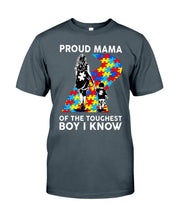 Load image into Gallery viewer, Proud Mama Of The Touchest Boy I Know Autism's Day Gift Guys Tee
