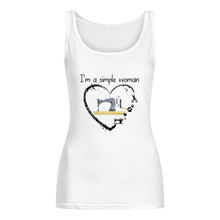 Load image into Gallery viewer, Sewing I'm A Simple Woman Gift For Women Ladies Flowy Tank

