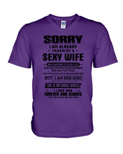 Load image into Gallery viewer, Gift For Husband Taken By A November Sexy Wife Who Happens To Cuss A Lot Guys V-Neck
