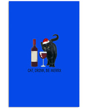 Load image into Gallery viewer, Cat Drink And Be Merry Meaningful Gift For Women Vertical Poster
