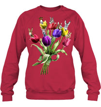 Load image into Gallery viewer, Vintage Funny Donkey With Tulip Trending For Donkey Lovers Sweatshirt
