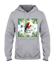 Load image into Gallery viewer, Scarlet Macaw With Butterflies I Am Always With You Gift For Lover Hoodie
