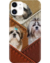 Load image into Gallery viewer, Three Cute Shih Tzu In Bag Gift For Dog Lovers Phone case
