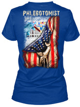 Load image into Gallery viewer, Philebotomist American Flag Special Custom Design Personalized Job Gift Ladies V-Neck
