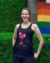 Load image into Gallery viewer, Butterfly Faith Breast Cancer Awareness Meaningful Gift Ladies Flowy Tank
