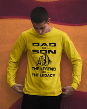 Load image into Gallery viewer, Dad And Son The Legend And The Legacy Gift For Family Unisex Long Sleeve
