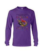 Load image into Gallery viewer, Never Underestimate A 60 Year Old Man Can Play A Guitar Unisex Long Sleeve
