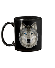 Load image into Gallery viewer, Wolf's Face Simple  Unique Custom Design For Animal Lovers Mug
