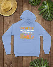 Load image into Gallery viewer, Sorry This Guy Is Already Taken By A Smart And Sexy Redhead Gift For Men Hoodie
