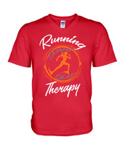 Load image into Gallery viewer, Running Cheaper Than Therapy Gift For Running Lovers Guys V-Neck
