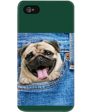 Load image into Gallery viewer, baby Pug In Denim Pocket Gift For Dog Lovers Phone case
