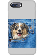 Load image into Gallery viewer, Australian Shepherd In Denim Pocket Gift For Dog Lovers Phone case
