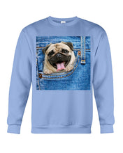 Load image into Gallery viewer, baby Pug In Denim Pocket Gift For Dog Lovers Sweatshirt
