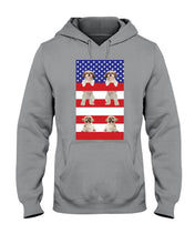 Load image into Gallery viewer, America USA FLag In My Heart Shih Tzu Gift For Dog Lovers Hoodie
