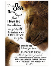 Load image into Gallery viewer, Dad Gift For Son Never Forget That I Love You Vertical Poster
