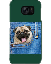 Load image into Gallery viewer, baby Pug In Denim Pocket Gift For Dog Lovers Phone case
