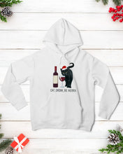 Load image into Gallery viewer, Cat Drink And Be Merry Meaningful Gift For Women Hoodie
