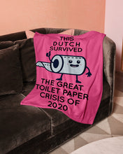 Load image into Gallery viewer, Dutch Survived The Great Toilet Paper Crisis Of 2020 For Personalized Nation Gift Fleece Blanket
