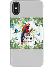 Load image into Gallery viewer, Scarlet Macaw With Butterflies I Am Always With You Gift For Lover Phone case
