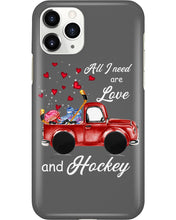 Load image into Gallery viewer, All I Need Are Love And Hockey Gift For Hockey Players Phone case
