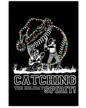 Load image into Gallery viewer, Baseball Catching The Holiday Spirit Gift For Baseball Players Vertical Poster
