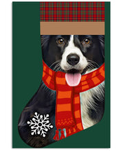 Load image into Gallery viewer, Santa Border Collie In Stock Gift For Dog Lovers Vertical Poster
