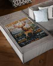 Load image into Gallery viewer, This Old Hunter Will Have Your Back Deer Mom Gift For Son Fleece Blanket
