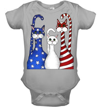Load image into Gallery viewer, Cat Happy America  Independence's Day Special Custom Design Baby Onesie
