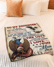 Load image into Gallery viewer, USA Flag Flying Eagle You'll Understand That The Love I Have For You Mom Gift For Daughter Fleece Blanket
