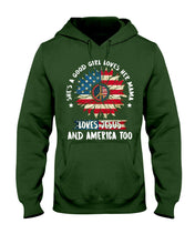 Load image into Gallery viewer, Good Girl Loves Her Mama Loves Jesus and America Too Design Hoodie
